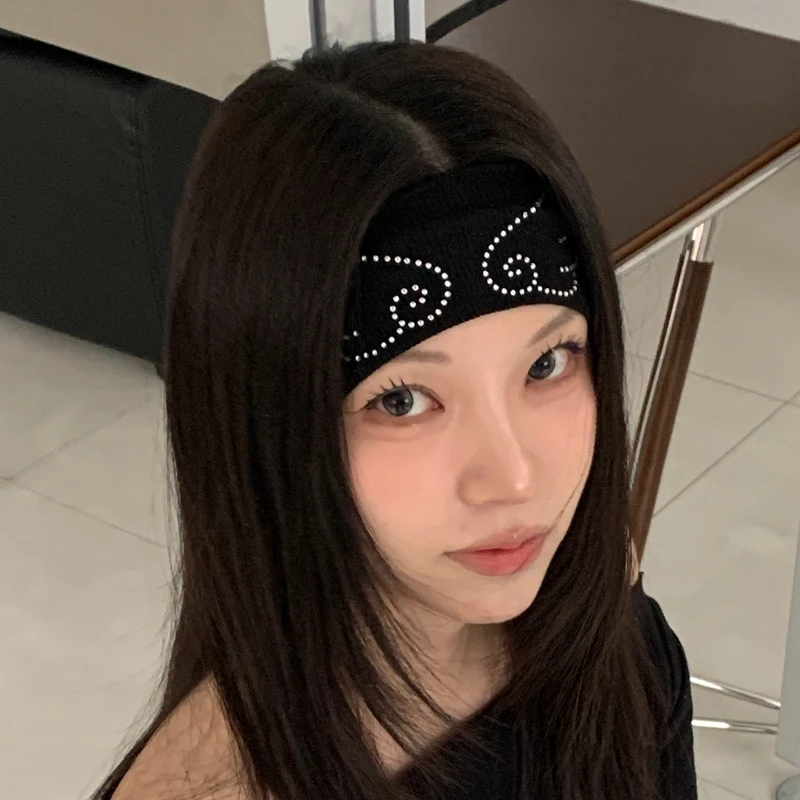 Headband Summer Knit - IUM ニッチ スパイシー ガール エンジェルウィング ホットダイヤモンド