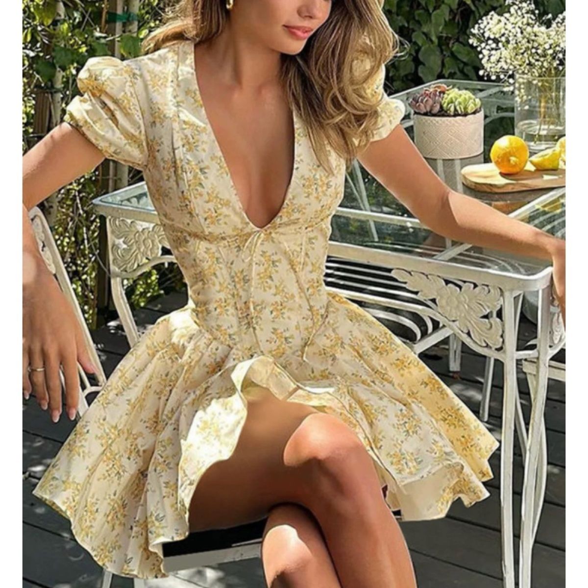 4XLフレンチフローラルドレスプラスサイズウエストシンチャー - Romper Floral Print のレビューと価格