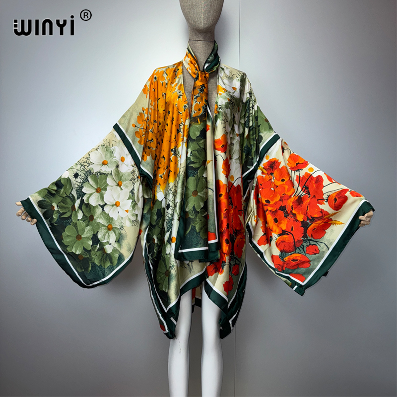 WINYI 夏着物シルク感ショートカーディガン自由奔放に生き - Cover Up Kaftan のレビューと価格