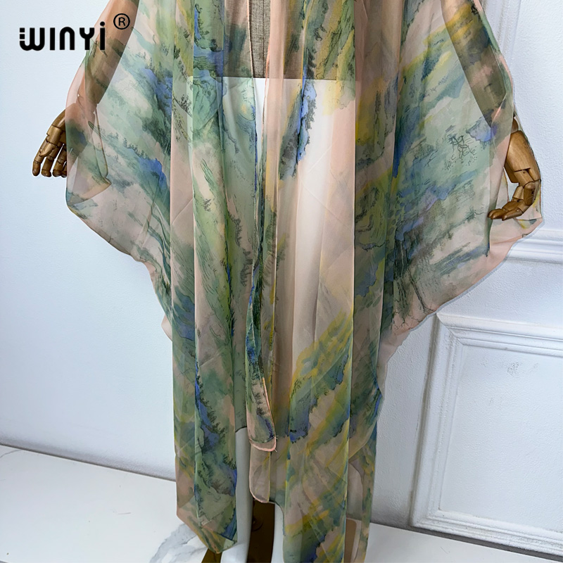 2023 WINYI ヨーロッパ着物風レディースカーディガン - Cover Up Kaftan のレビューと価格