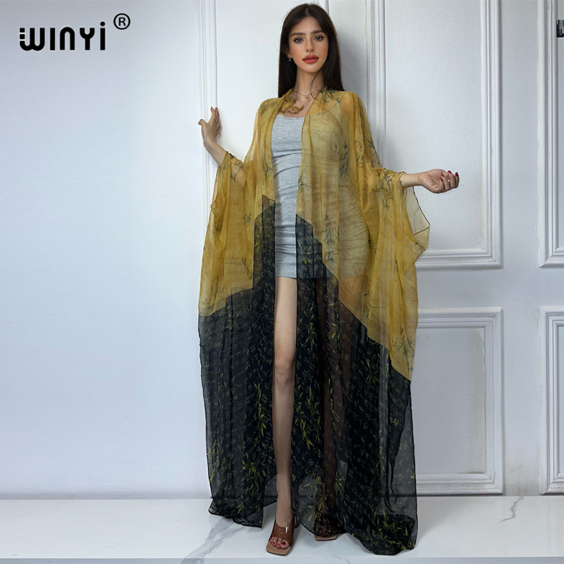 2023 WINYI ヨーロッパ着物風レディースカーディガン - Cover Up Kaftan のレビューと価格