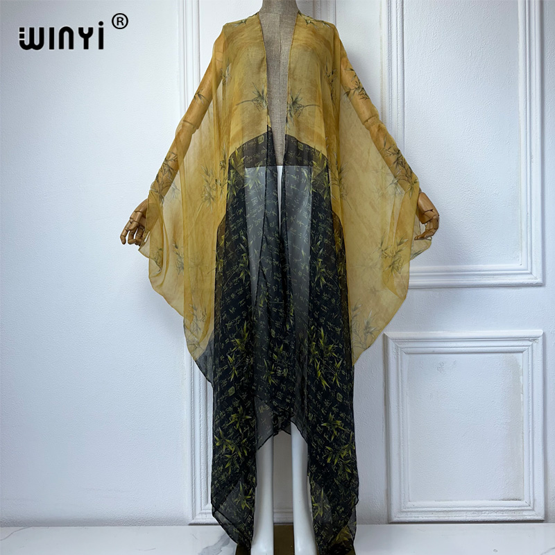2023 WINYI ヨーロッパ着物風レディースカーディガン - Cover Up Kaftan のレビューと価格